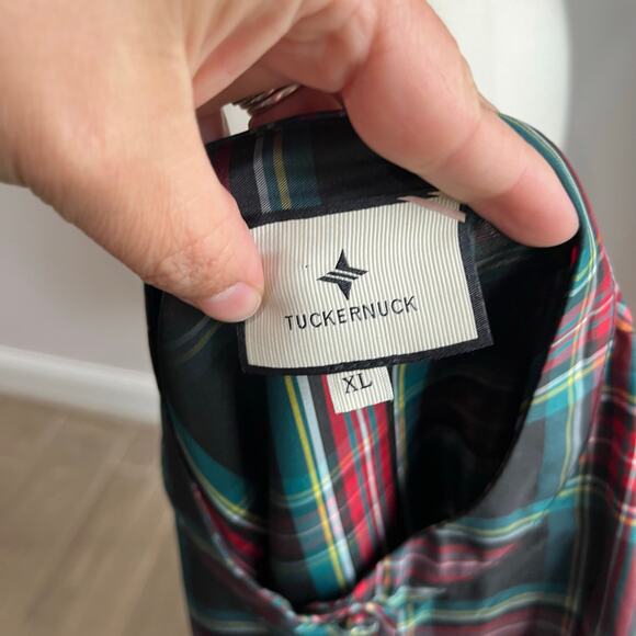 Tuckernuck Tartan Plaid Mini Dress Holiday Party Christmas Winter Shirt Dress XL - Picture 8 of 10